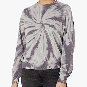 Betsey Johnson Performance Groovy Tie Dye Pullover in Grey Size S